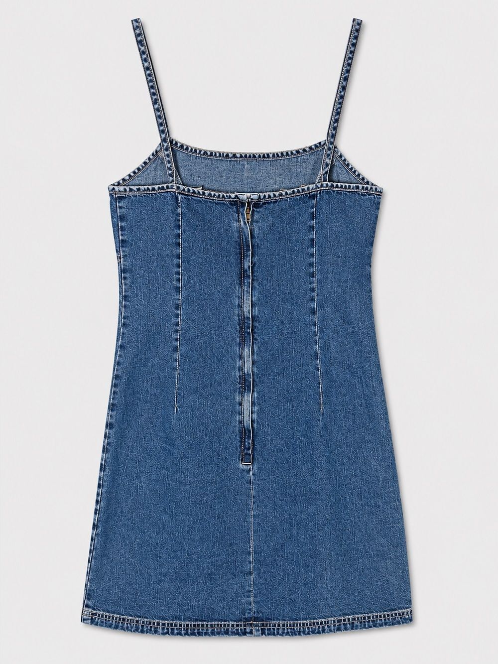 Old Navy Dark Blue Denim Slip Dress with Thin Straps. Size 4 - Picture 3 of 4